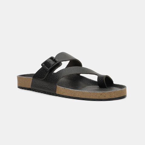 BATA BLACK SLIPPERS FOR MEN